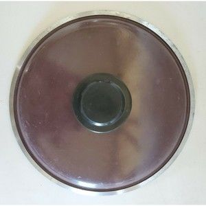 Vintage Club Aluminum Pan Lid. Brown Pot Cover--Fits a 6.75" Opening Unbranded
